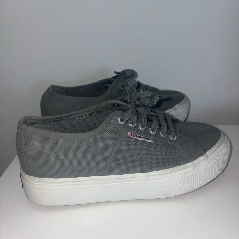 Superga Platform Sneakers gray